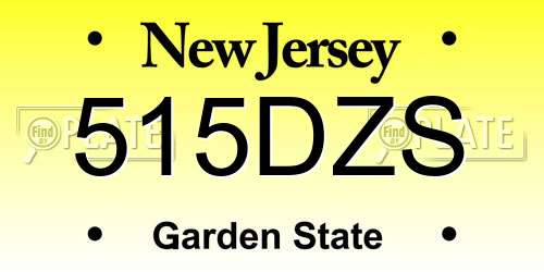 515DZS New Jersey License Plate