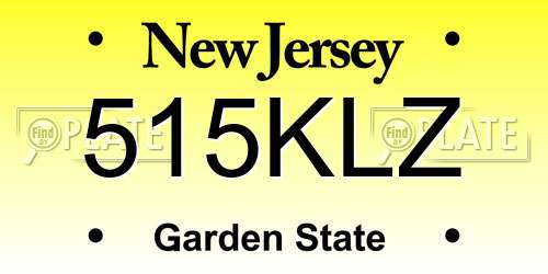 515KLZ New Jersey License Plate