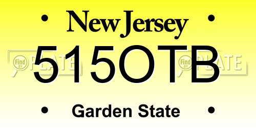515OTB New Jersey License Plate