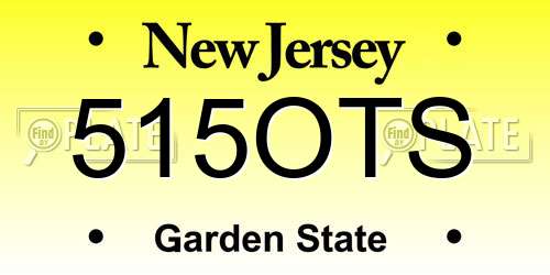 515OTS New Jersey License Plate