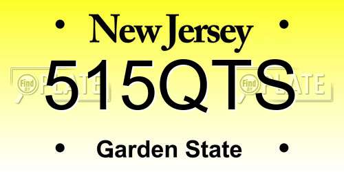 515QTS New Jersey License Plate