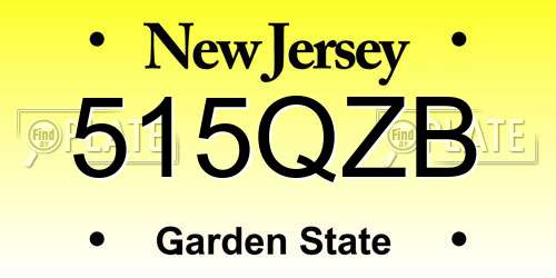 515QZB New Jersey License Plate