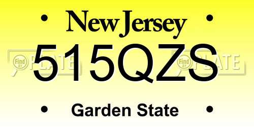 515QZS New Jersey License Plate