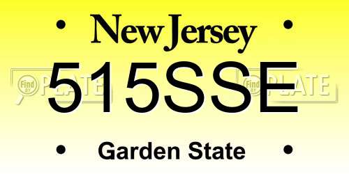 515SSE New Jersey License Plate
