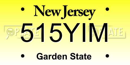 515YIM New Jersey License Plate