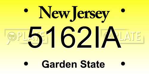 5162IA New Jersey License Plate
