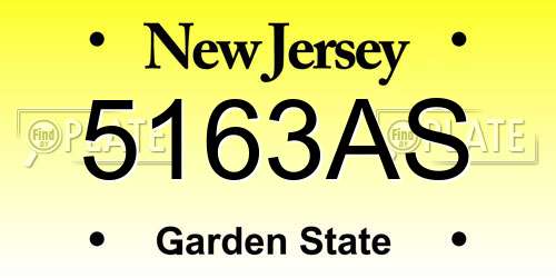 5163AS New Jersey License Plate