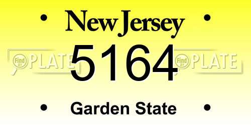 5164 New Jersey License Plate