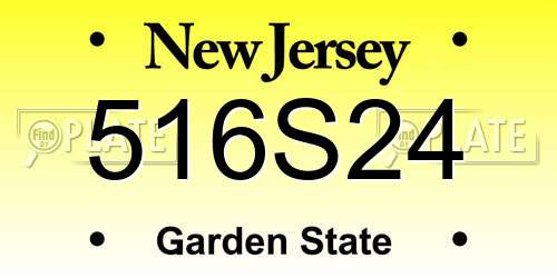 516S24 New Jersey License Plate