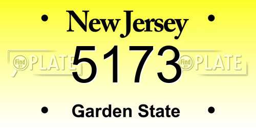 5173 New Jersey License Plate