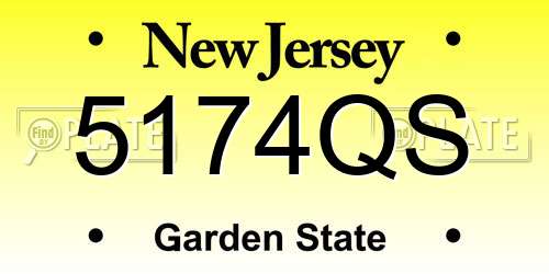 5174QS New Jersey License Plate