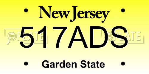 517ADS New Jersey License Plate