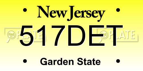 517DET New Jersey License Plate