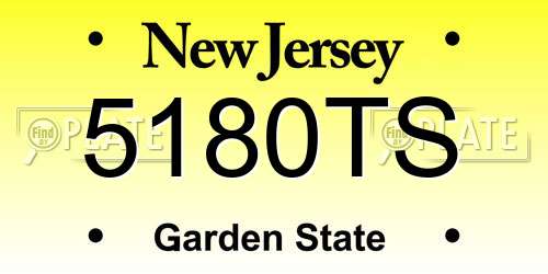 5180TS New Jersey License Plate