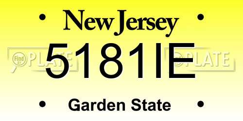 5181IE New Jersey License Plate