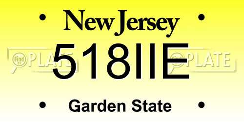 518IIE New Jersey License Plate