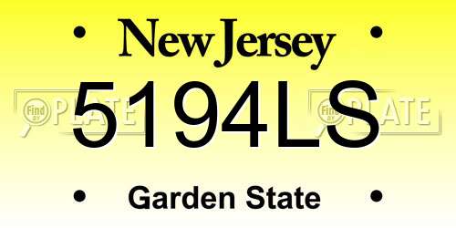 5194LS New Jersey License Plate