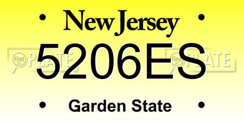 5206ES New Jersey License Plate