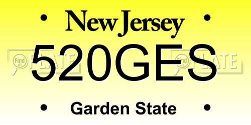 520GES New Jersey License Plate