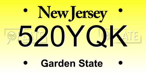 520YQK New Jersey License Plate