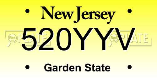 520YYV New Jersey License Plate