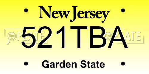 521TBA New Jersey License Plate