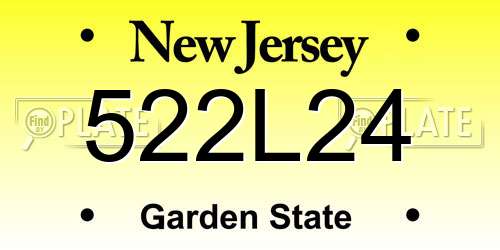 522L24 New Jersey License Plate