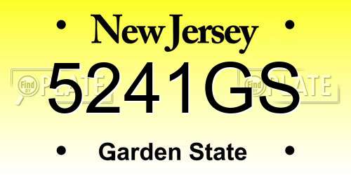 5241GS New Jersey License Plate