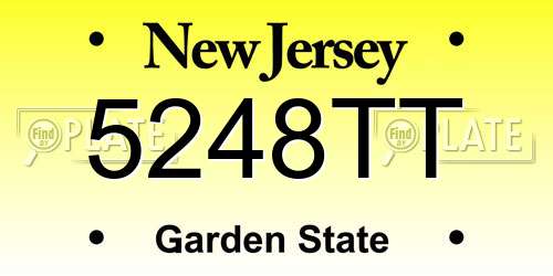 5248TT New Jersey License Plate