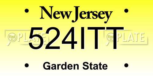 524ITT New Jersey License Plate
