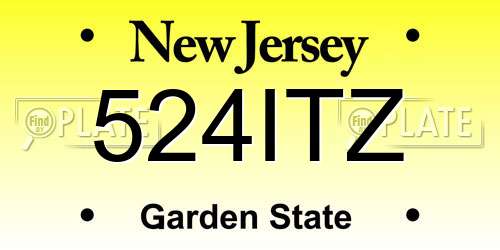 524ITZ New Jersey License Plate