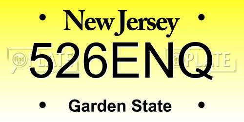526ENQ New Jersey License Plate