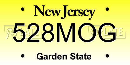 528MOG New Jersey License Plate
