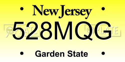 528MQG New Jersey License Plate