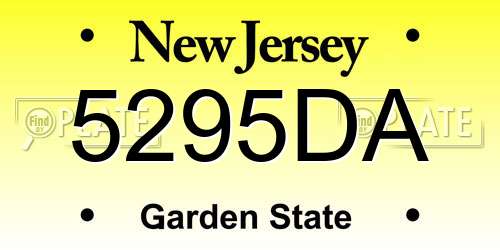 5295DA New Jersey License Plate