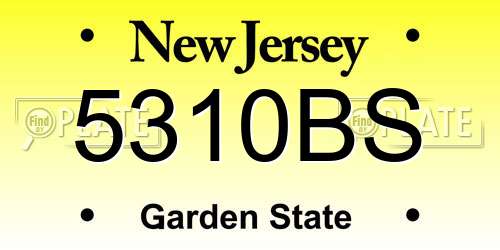 5310BS New Jersey License Plate