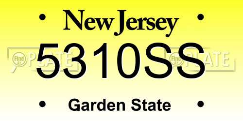 5310SS New Jersey License Plate