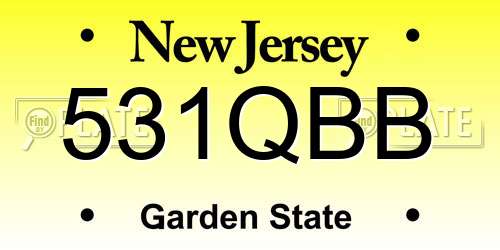 531QBB New Jersey License Plate