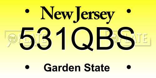 531QBS New Jersey License Plate
