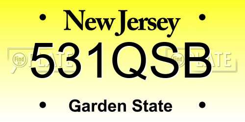 531QSB New Jersey License Plate