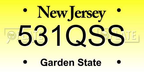 531QSS New Jersey License Plate