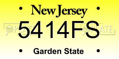 5414FS New Jersey License Plate