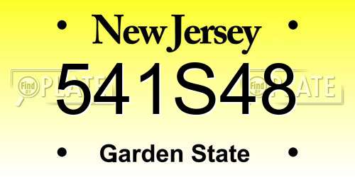 541S48 New Jersey License Plate