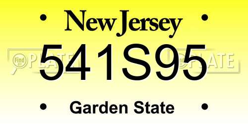 541S95 New Jersey License Plate