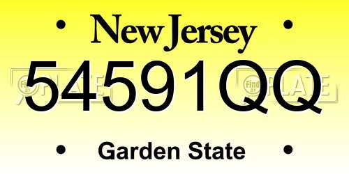 54591QQ New Jersey License Plate