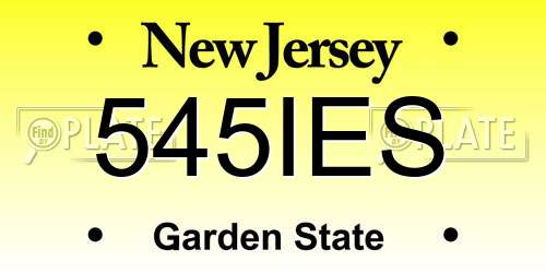 545IES New Jersey License Plate