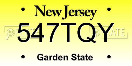 547TQY New Jersey License Plate