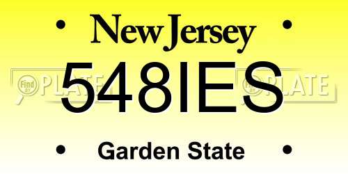 548IES New Jersey License Plate