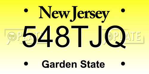 548TJQ New Jersey License Plate