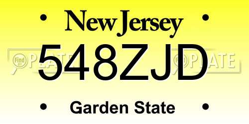 548ZJD New Jersey License Plate